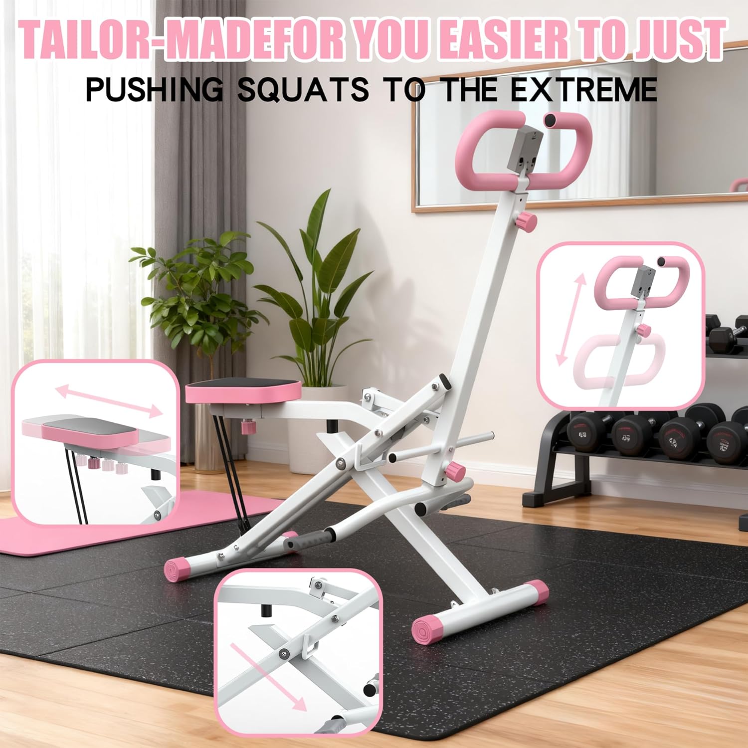 Home Gym Hip Thrust Machine - Mesin Squat untuk Rumah, Alat Bantu