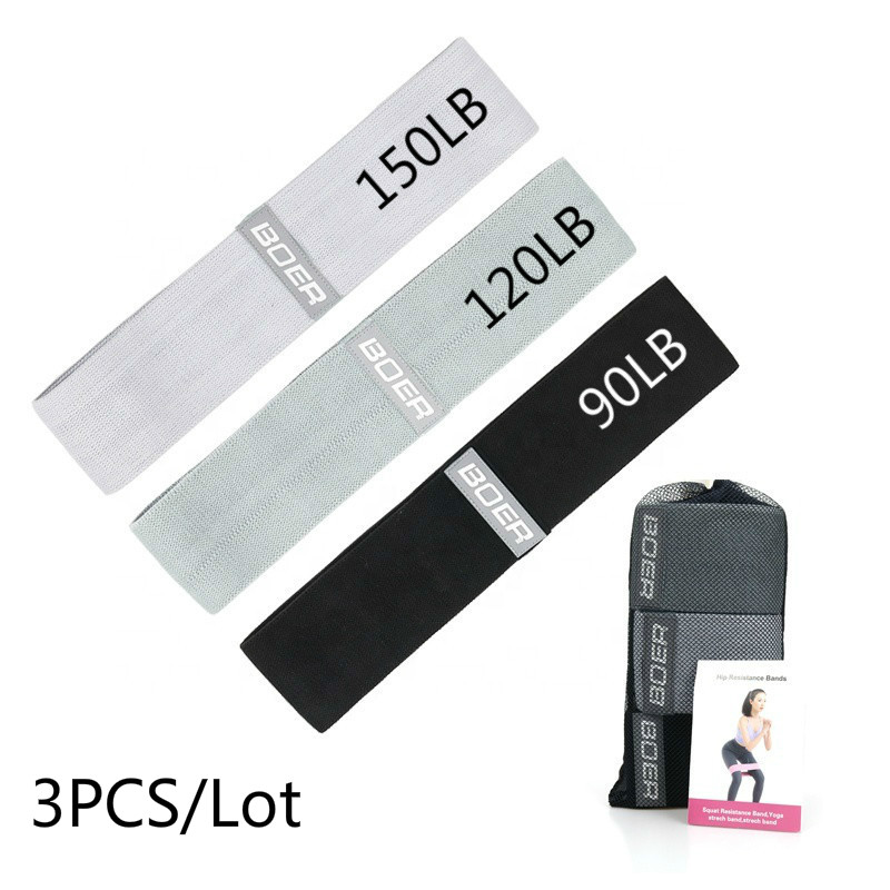 Home Gym Tunturi - 3PCS Wanita Pria Kain Resistance Band