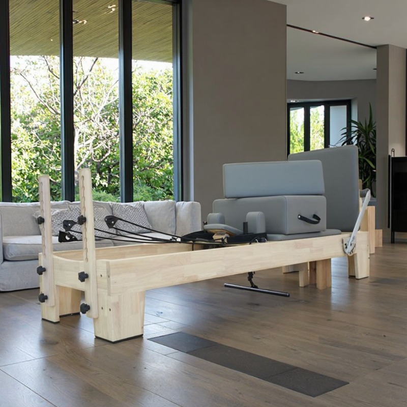 Home Gym Leg Machine - Mesin Reformer Pilates Kayu Oak Ramah