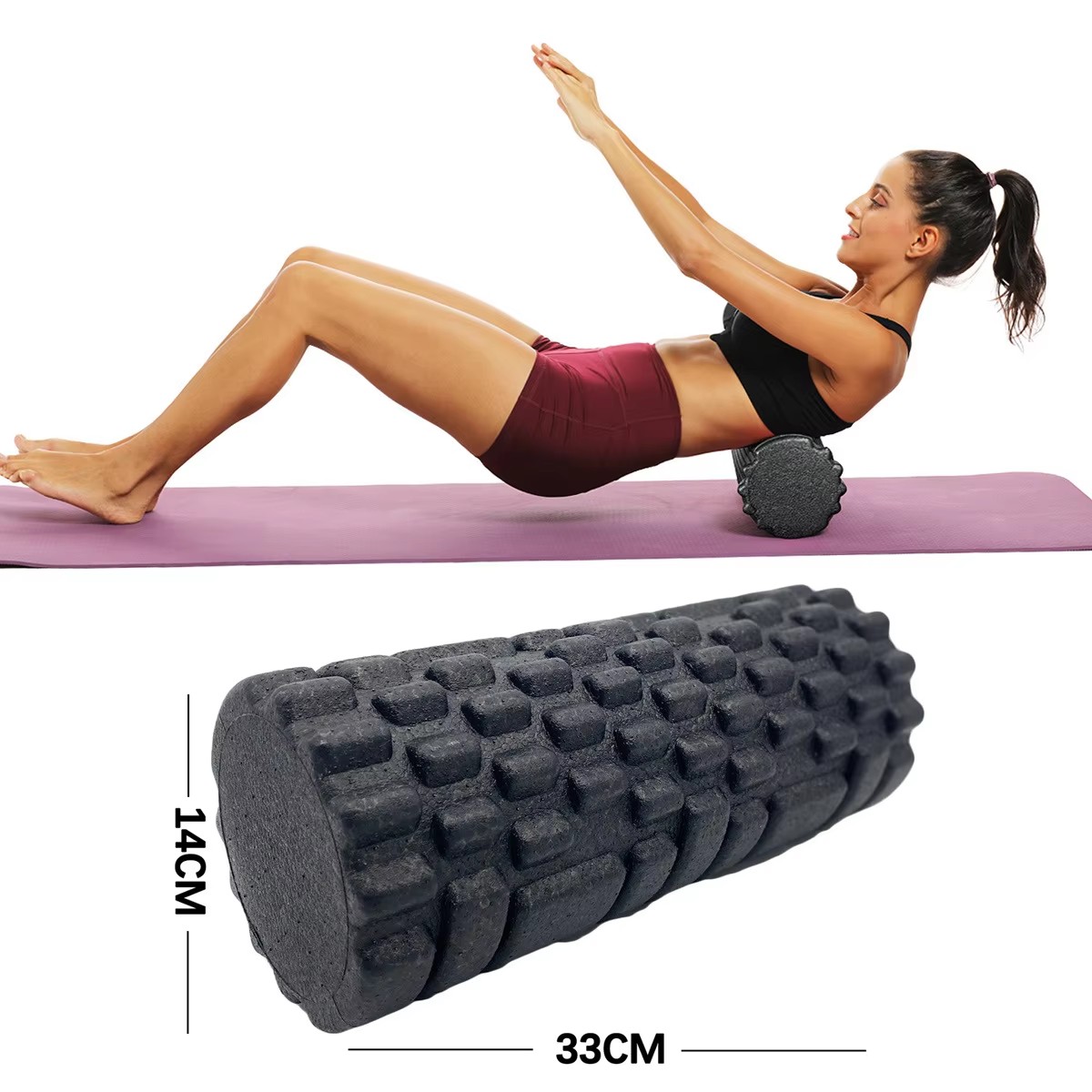 30/33Cm Rol Busa Kebugaran Rol - Foam Roller High Density ulasan dan harga