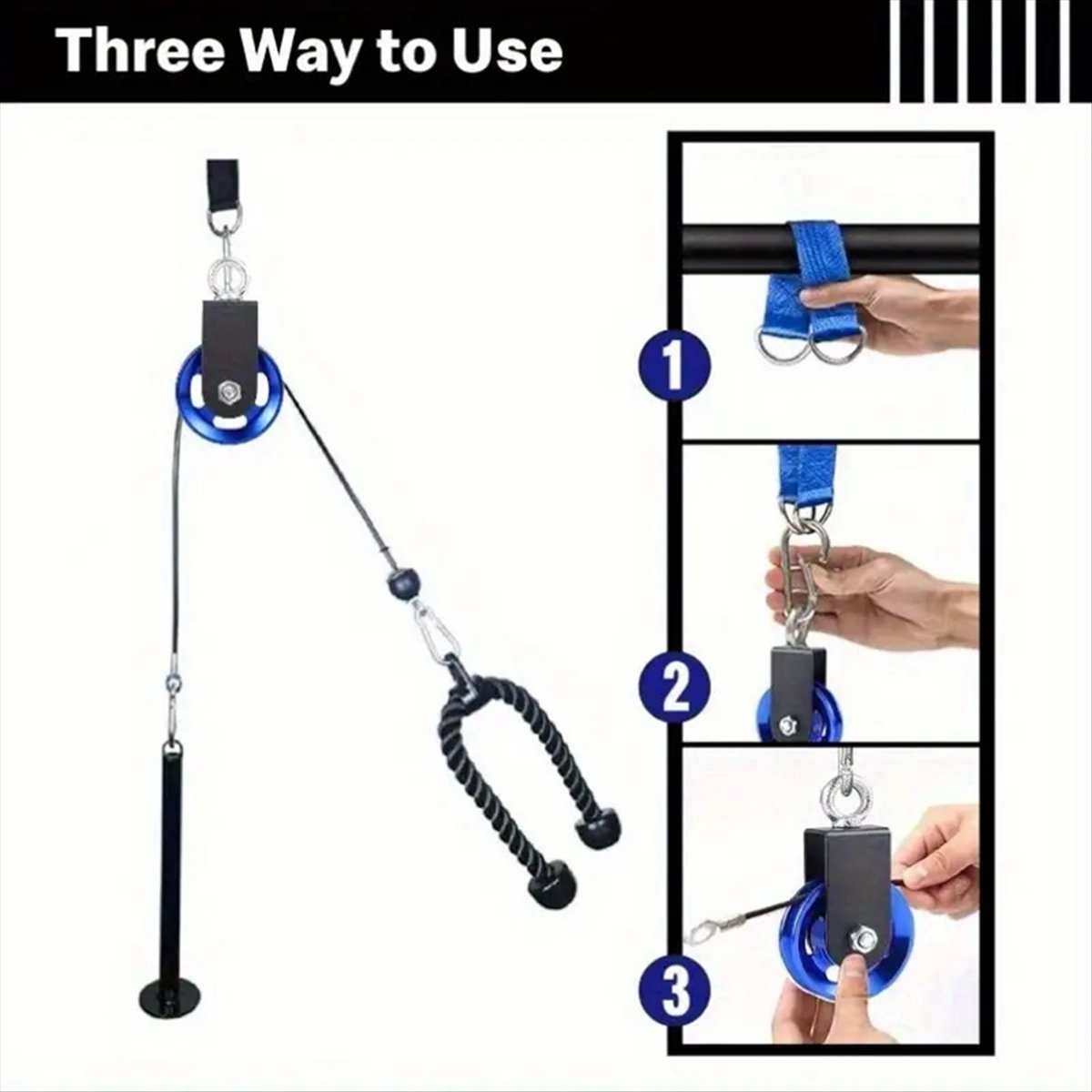 Pulley Kabel Baru dengan Tali  - Home Gym Equipment Diy ulasan dan harga