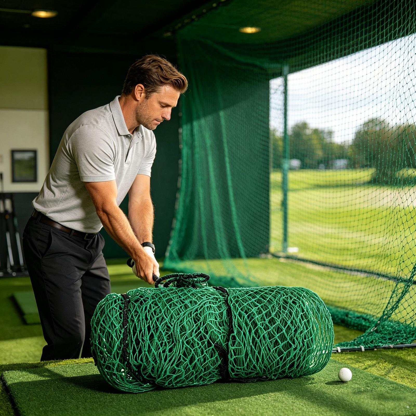 Jaring Pemukul Golf Alat Bantu - Home Gym Practice ulasan dan harga